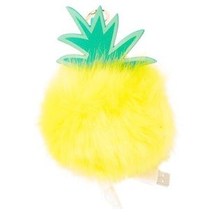 Yellow Pineapple Pom-Pom Charging KeyChain